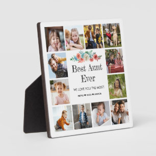 Plaque Photo Meilleure tante Ever 12 Collage photo
