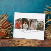 Plaque Photo Meilleure tante Ever Script moderne 4 Photos Colla (Côté)