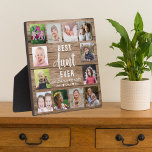 Plaque Photo Meilleure tante Jamais Bois rustique 12 Photo Coll<br><div class="desc">Créez votre propre plaque de collage photo avec 12 de vos photos préférées sur un arrière - plan de texture en bois. Personnalisez avec des photos de famille. Fait un cadeau de conservation précieux pour la tante préférée pour l'anniversaire,  les vacances et la fête des pères.</div>