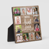 Plaque Photo Meilleure tante Jamais Bois rustique 12 Photo Coll (Recto)