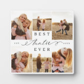 Plaque Photo Meilleure Tante Jamais Élégant Script Photo Collag (Devant)