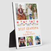 Plaque Photo Meilleures fleurs de grand-mère Floral Photo de fa (Côté)