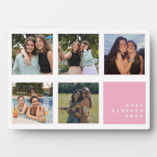 Plaque Photo Meilleures soeurs jamais Collage moderne