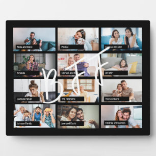 Plaque Photo Meilleurs amis 12 modèle photo collage BFF script