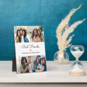 Plaque Photo Meilleurs amis 4 photos multiples et calligraphie  (Côté)