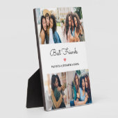 Plaque Photo Meilleurs amis 4 photos multiples et calligraphie  (Côté)