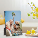 Plaque Photo Meilleurs Amis Besoins Personnalisés Pour Toute Su<br><div class="desc">Moderne minimaliste "besties pour toujours" superposer la plaque photo des meilleurs amis</div>