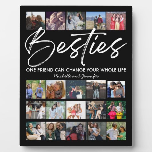 Plaque Photo Meilleurs amis | Besties Photo Collage (Devant)