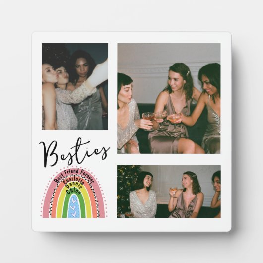 Plaque Photo Meilleurs amis Forever Rainbow Photo Collage (Devant)