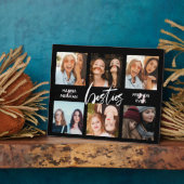 Plaque Photo Meilleurs amis Photo collage noir (Côté)