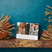 Plaque Photo Meilleurs amis pour toujours blanc photo manuscrit (Côté)