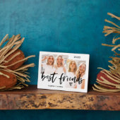 Plaque Photo Meilleurs amis | Script Décontracté et deux grille (Côté)