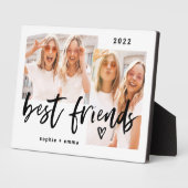 Plaque Photo Meilleurs amis | Script Décontracté et deux grille (Côté)