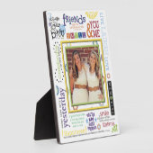 Plaque Photo Meilleurs amis WordArt Cadre (Côté)