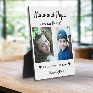 Plaque Photo Meilleurs noms de petits-enfants de Nana et Papa 2