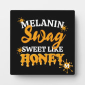 Plaque Photo MELANIN Sweet Like Honey SWAG Monogramme (Devant)