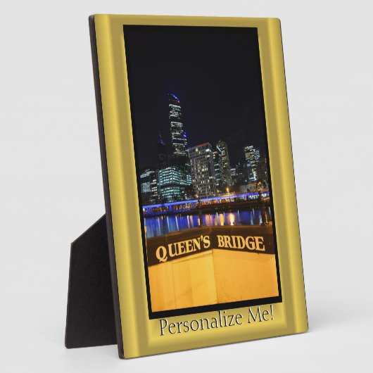 Plaque Photo Melbourne Australie CBD Night Lights (Côté)