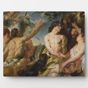 Plaque Photo Meleager et Atalanta (huile sur toile)