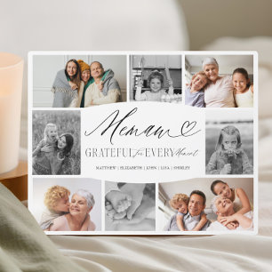 Plaque Photo Memaw Grateful for Every Moment Photo Collage