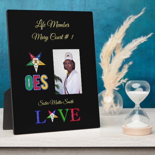 Plaque Photo Membre de l'Ordre des Etoiles Orientales (Côté)