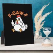 Plaque Photo Mème drôle F-Caw-F Poulet (Côté)