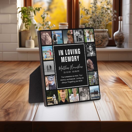 Plaque Photo Mémento commémoratif moderne de 16 photos
