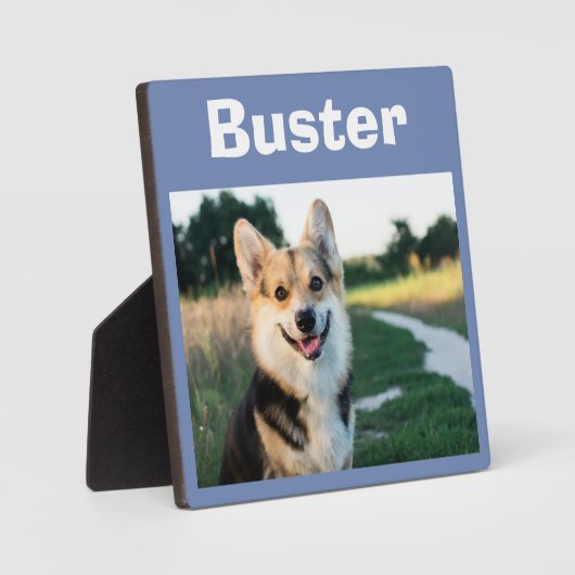 Plaque Photo Mémento de chien de compagnie (Recto)