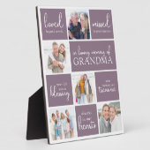 Plaque Photo Mémento de collage photo en souvenir affectueux (Côté)