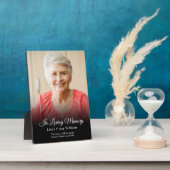 Plaque Photo Mémento de souvenir en mémoire affectueuse (Côté)