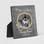 Plaque Photo Memento Mémorial Canin Amour Éternel (Recto)