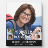 Plaque Photo Mémoire 5 Photo Écriture Calligraphique Moderne Cœ (Devant)