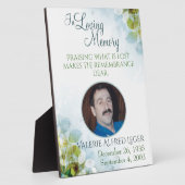 Plaque Photo Mémoire Affectueuse Cadeau Commémoratif (Côté)
