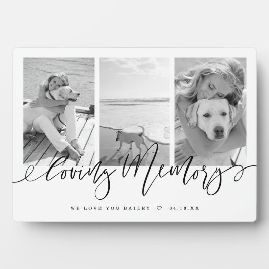 Plaque Photo Mémoire Affectueuse | Collage Photo Moderne de Mém (Devant)
