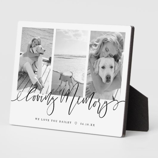 Plaque Photo Mémoire Affectueuse | Collage Photo Moderne de Mém (Côté)