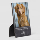 Plaque Photo Mémoire d'animal de compagnie - Citation de perte (Côté)
