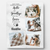 Plaque Photo Mémoire de chien de compagnie Défunt Collage de 4  (Devant)