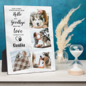 Plaque Photo Mémoire de chien de compagnie Défunt Collage de 4  (Côté)