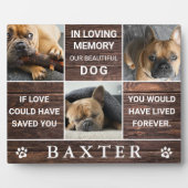 Plaque Photo Mémoire de compagnie en collage photo de bois rust (Devant)