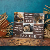 Plaque Photo Mémoire de compagnie en collage photo de bois rust (Côté)