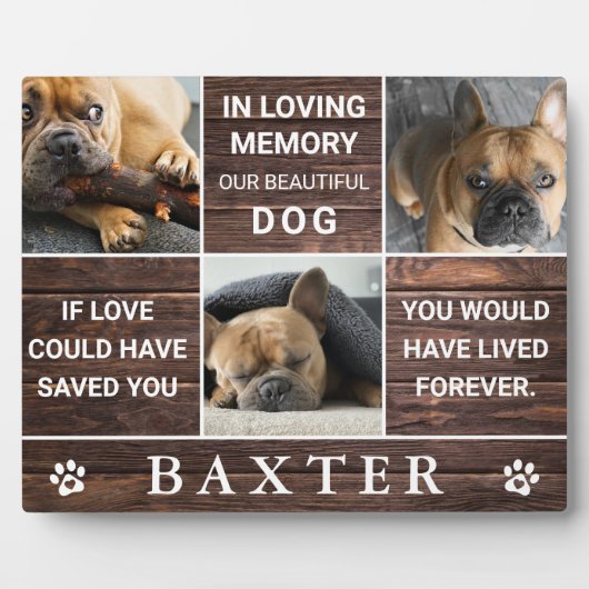 Plaque Photo Mémoire de compagnie en collage photo en bois rust (Devant)