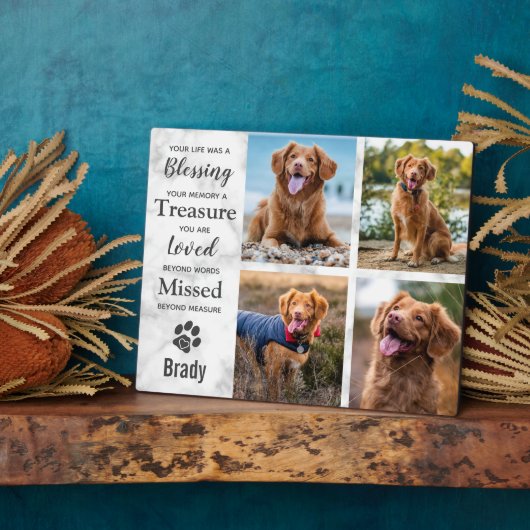 Plaque Photo Mémoire de compagnie personnalisé avec collage de (Côté)