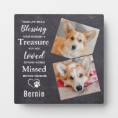 Plaque Photo Mémoire de compagnie Perte d'animal de compagnie P (Devant)