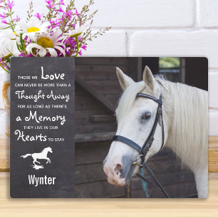 Plaque Photo Mémoire du Cheval - Photo de sympathie pour cheval