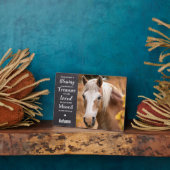 Plaque Photo Mémoire Équestre du Cheval Souvenir (Côté)