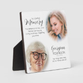 Plaque Photo Mémoire Moderne Photo Avant & Après (Recto)