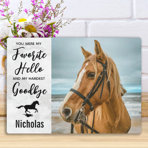 Plaque Photo Mémoire personnalisé de cheval Photo préférée Bonj