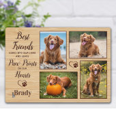 Plaque Photo Mémoire Personnalisé Empreintes de Patte Chien Pho