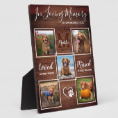 Plaque Photo Mémoire personnalisé rustique de perte d'animal de (Côté)