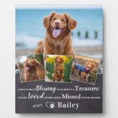 Plaque Photo Mémoire personnalisée de perte d'animal de compagn (Devant)