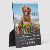 Plaque Photo Mémoire personnalisée de perte d'animal de compagn (Côté)